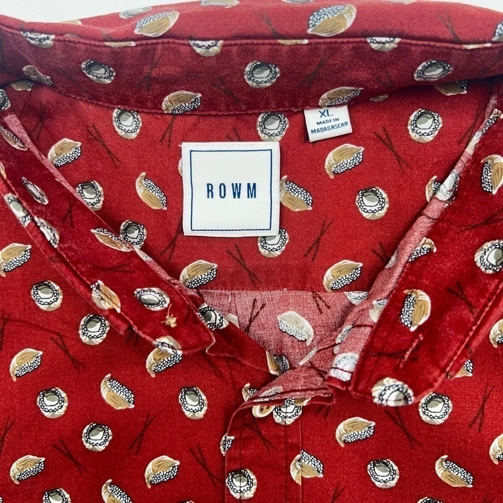 ROWN XL MENS Short Sleeve Casual Button Down - Picture 5 of 6